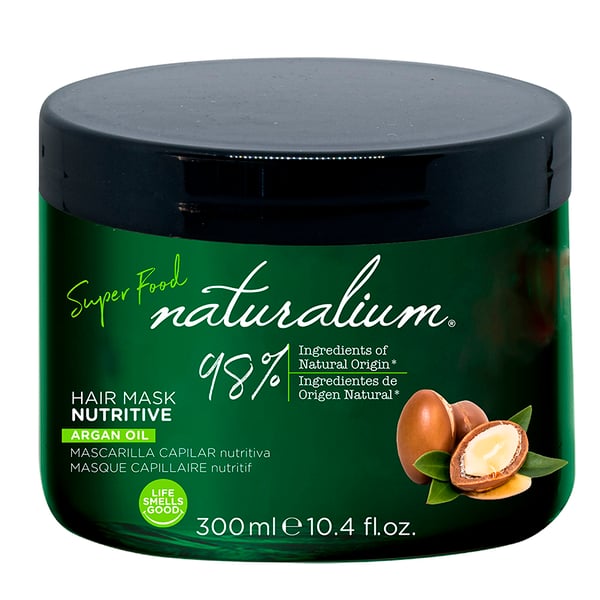 Maschera per capelli con estratto di argan Naturalium Superfood (300 ml): ammorbidisce i capelli idratandoli in profondità